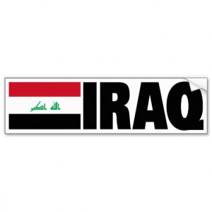 Iraq Flag Bumper Sticker