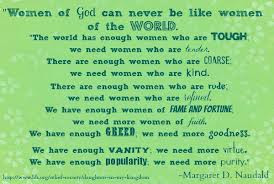 Women Of God Can Never Be Like Woman Of The World