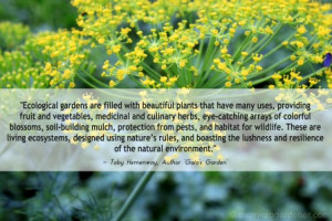 Work with nature to produce a beautiful healthy ecological garden