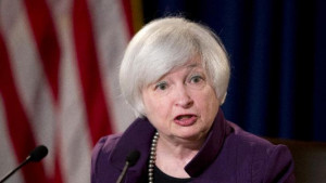 Federal Reserve Chair Janet Yellen speaks during a news conference ...