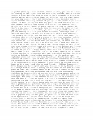 Class Reunion Quotes - Top 7 Tips For Choosing Great Sayings When ...