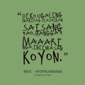 Di ko ugaling makipag-PLASTIKAN sa isang tao. Hangga't maaari nga ...