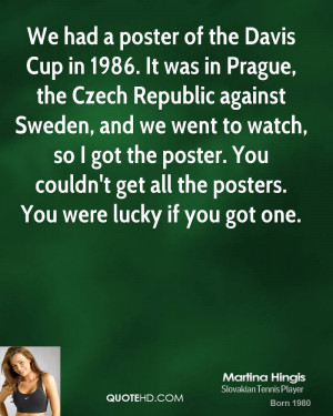 poster of the Davis Cup in 1986. It was in Prague, the Czech Republic ...