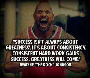 : Success isn't always about greatness. It's about consistency ...