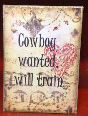 Cowboy Quote Canvas Art