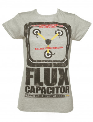Ladies Flux Capacitor Back To The Future Glow In The Dark T-Shirt