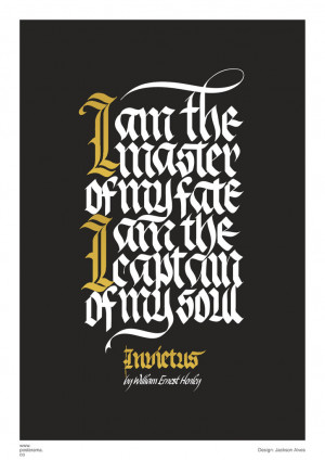 Inspirational quotes: Invictus (William Henley) poem poster