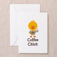 Coffee Chick Greeting Card for