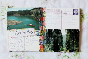 Vintage Postcard Travel Journal