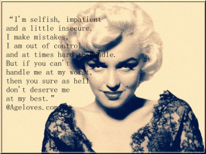 marilyn monroe quotes love me at my best