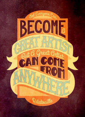 Typographic Illustrations Of Quotes From Pixar Movies