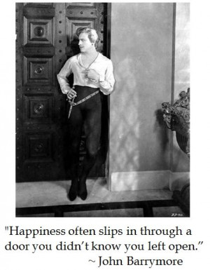 John Barrymore on #happiness #quotes