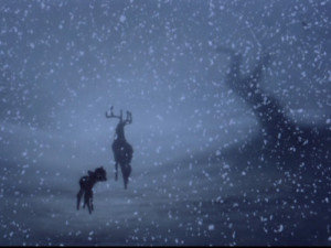 bambi, disney, snow, winter