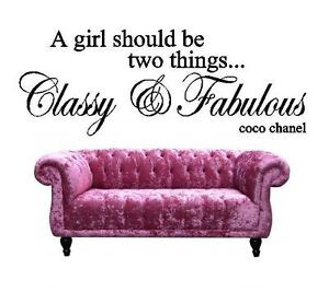 Details about coco chanel quote wall art mural decal sticker large