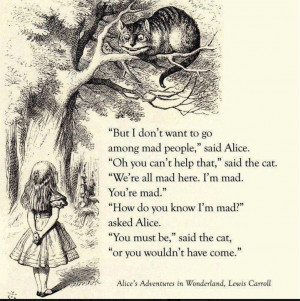 alice in wonderland quote big shelf above the couch with this an lots ...