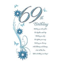 69th_birthday_in_teal_greeting_card.jpg?height=250&width=250 ...