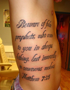 Religious Quotes Bible Tattoos