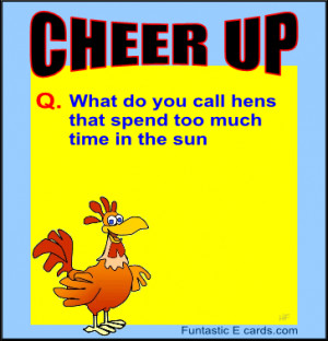 Free funny ecards with comical chicken jokes & cartoon rooster
