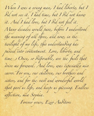 Letter Written by Ezio Auditore da Firenze