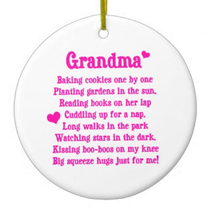 Grandma's Poem Christmas Ornament