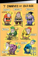 Old Age Dwarfs Humor Card