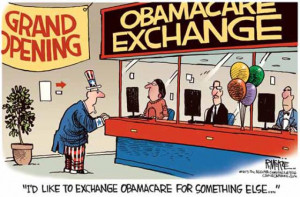 Obamacare Exchange Cartoon - Cagle Cartoons