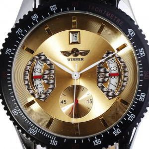 2015 new fashion watches men luxury brand rotate gear case automatic