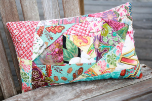 ... quilt block I stitched together by hand but you could use any fabric