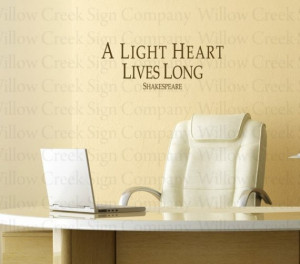 light heart lives long Shakespeare Vinyl Wall Lettering Words Quotes ...
