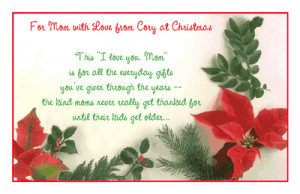 Free Christmas Card For Mom With Love