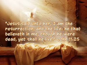 Because he lives we can have forgiveness of sins, eternal life in ...