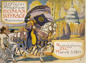 The cover illustration for the official program of the Woman Suffrage ...