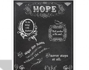 Hope Greeting Card - Chalkboard Des ign – black and white - Hope ...