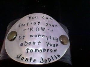 Custom Made Janis Joplin Quote Handstamped On An Upcycled Belt Leather ...