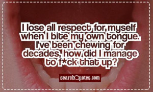 Cute Lip Biting Quotes When i bite my own tongue