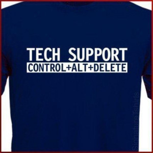 Tech Support Ctrl Alt Delete Computer Geek T-shirt