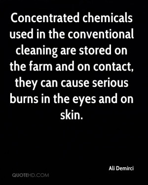 Concentrated chemicals used in the conventional cleaning are stored on ...