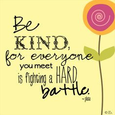 Be Kind Quote by Plato. Talking about being an overcomer with ...