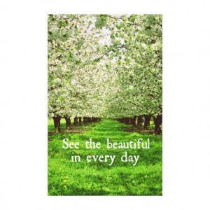 Apple Trees Blossoms with Inspirational Quote Canvas Prints # ...