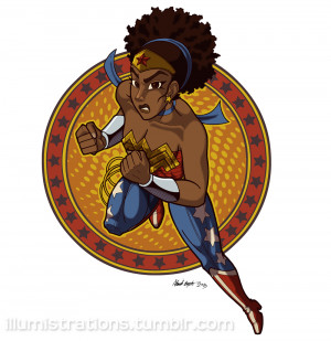 African American Wonder Woman Redux, original artwork.A redo of my ...