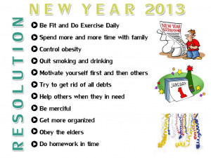 New Year 2013 Resolutions