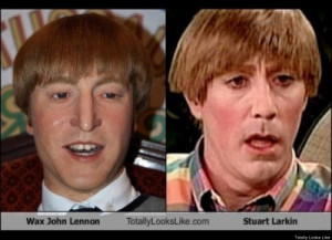 Wax John Lennon totally looks like Stuart Larkin