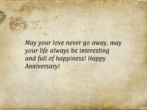 ... life always be interesting and full of happiness! Happy Anniversary