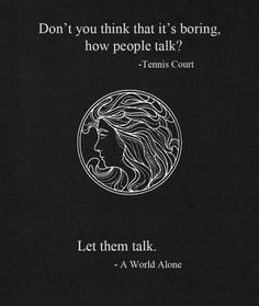 Lorde Lyrics - A WORLD ALONE - Don't you think it's boring how people ...