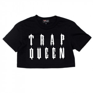 trap queen black crop tee $ 32 00 trap queen black crop tee