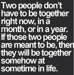 ... people don’t have to be together right now, in a month, or in a year