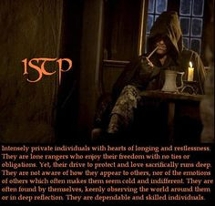 ISTP-ranger description. ~ One of my own pin creations. ~Erika