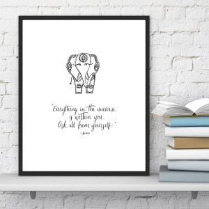 homepage > INDIEBERRIES > INSPIRATIONAL YOGA POSTER WITH RUMI QUOTE