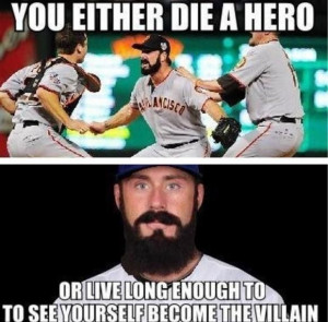 Sad giants. Hero villain.