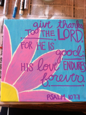 Bible verse painted canvas psalm